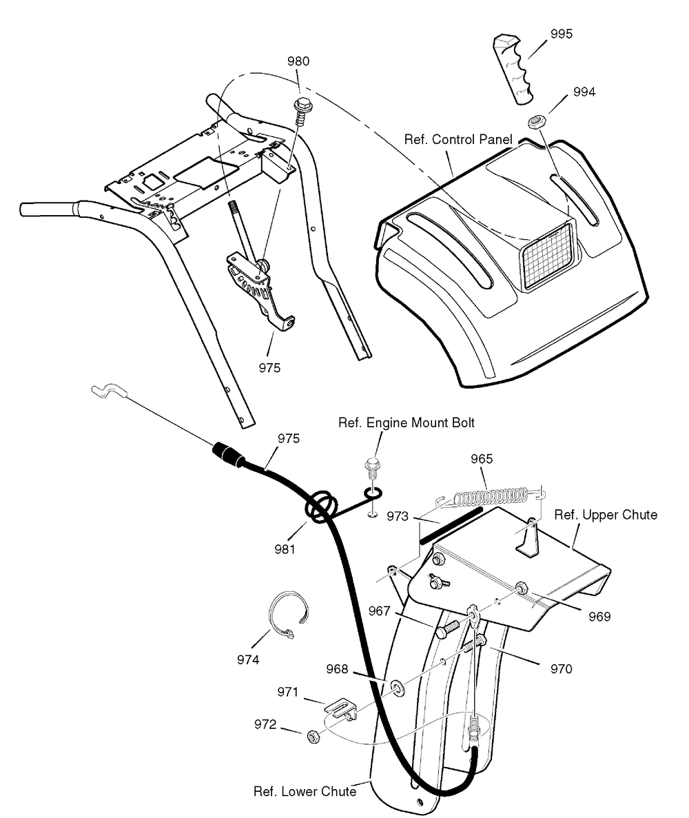 Remote Control Diagram and Parts List for 1695373-6271200X43 2007 Briggs and Stratton Snow Blower